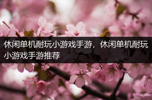 休闲单机耐玩小游戏手游，休闲单机耐玩小游戏手游推荐