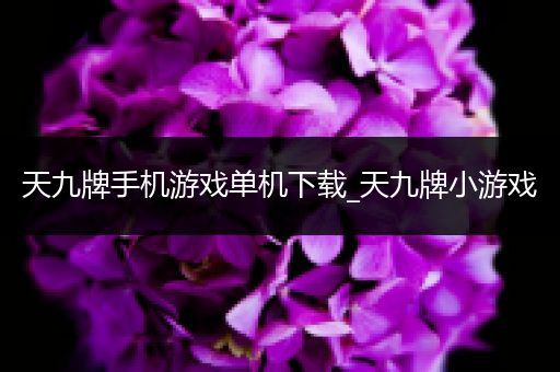 天九牌手机游戏单机下载_天九牌小游戏