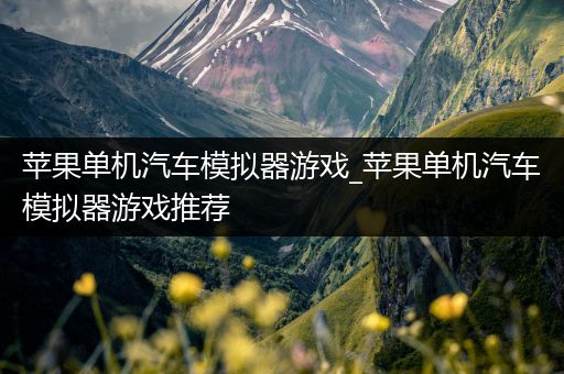 苹果单机汽车模拟器游戏_苹果单机汽车模拟器游戏推荐