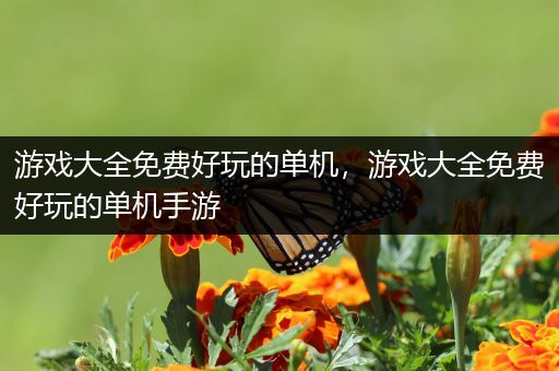 游戏大全免费好玩的单机，游戏大全免费好玩的单机手游