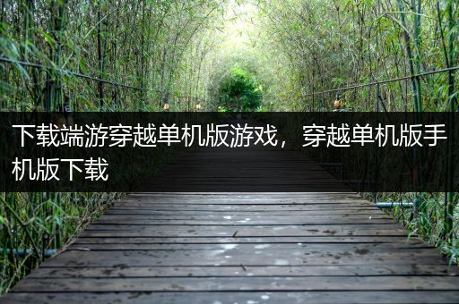 下载端游穿越单机版游戏，穿越单机版手机版下载