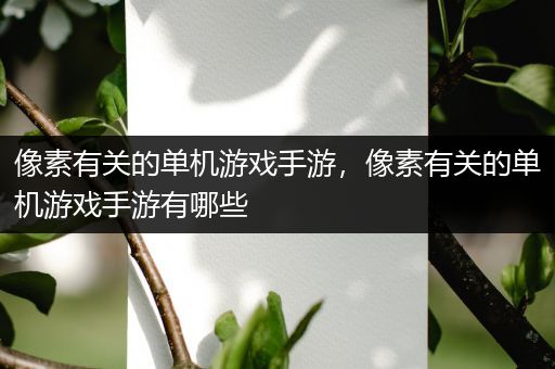 像素有关的单机游戏手游，像素有关的单机游戏手游有哪些