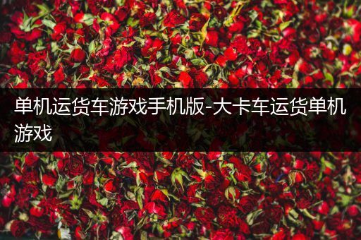 单机运货车游戏手机版-大卡车运货单机游戏