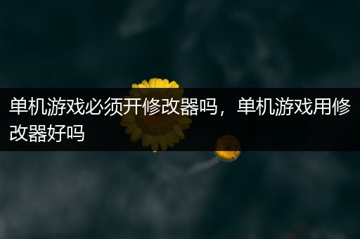 单机游戏必须开修改器吗，单机游戏用修改器好吗