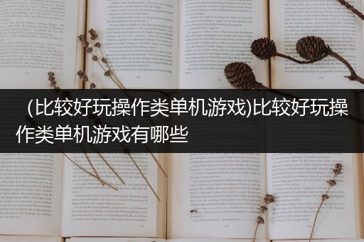 （比较好玩操作类单机游戏)比较好玩操作类单机游戏有哪些