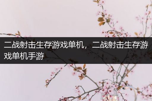二战射击生存游戏单机，二战射击生存游戏单机手游
