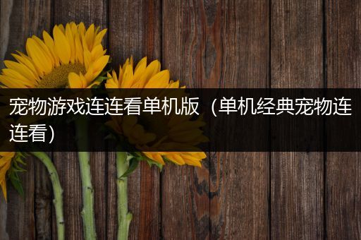 宠物游戏连连看单机版（单机经典宠物连连看）