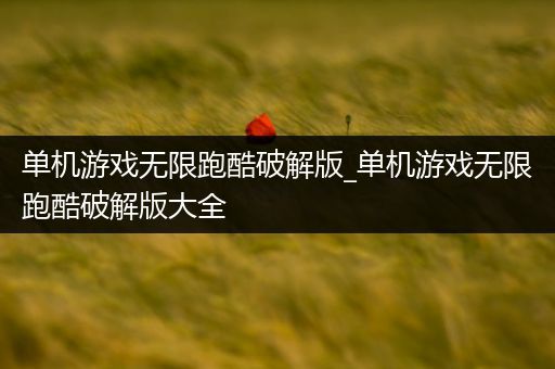 单机游戏无限跑酷破解版_单机游戏无限跑酷破解版大全