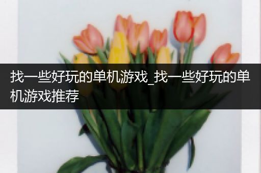 找一些好玩的单机游戏_找一些好玩的单机游戏推荐
