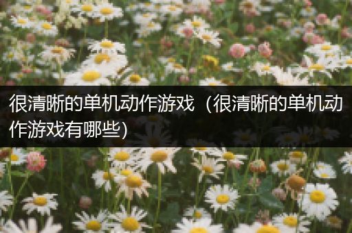 很清晰的单机动作游戏（很清晰的单机动作游戏有哪些）