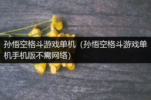 孙悟空格斗游戏单机（孙悟空格斗游戏单机手机版不需网络）
