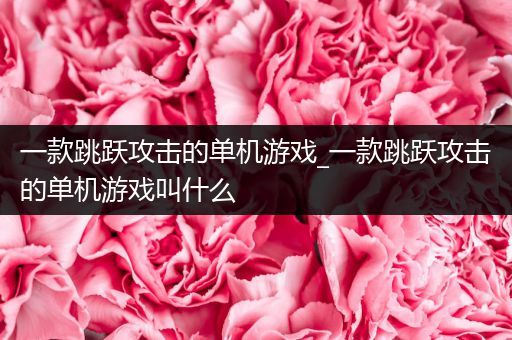 一款跳跃攻击的单机游戏_一款跳跃攻击的单机游戏叫什么