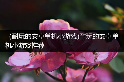 （耐玩的安卓单机小游戏)耐玩的安卓单机小游戏推荐