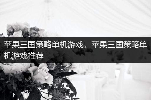 苹果三国策略单机游戏，苹果三国策略单机游戏推荐