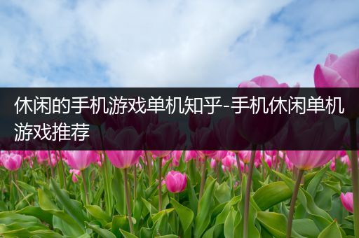 休闲的手机游戏单机知乎-手机休闲单机游戏推荐
