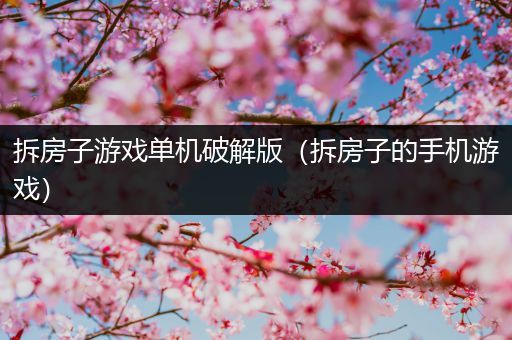 拆房子游戏单机破解版（拆房子的手机游戏）