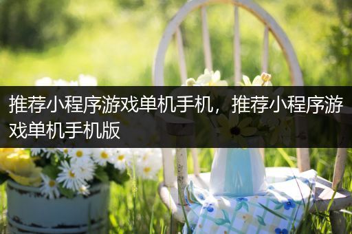 推荐小程序游戏单机手机，推荐小程序游戏单机手机版