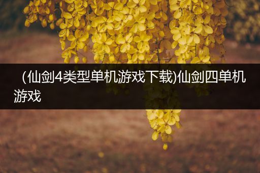 （仙剑4类型单机游戏下载)仙剑四单机游戏