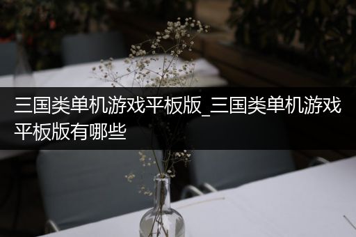 三国类单机游戏平板版_三国类单机游戏平板版有哪些