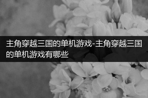 主角穿越三国的单机游戏-主角穿越三国的单机游戏有哪些