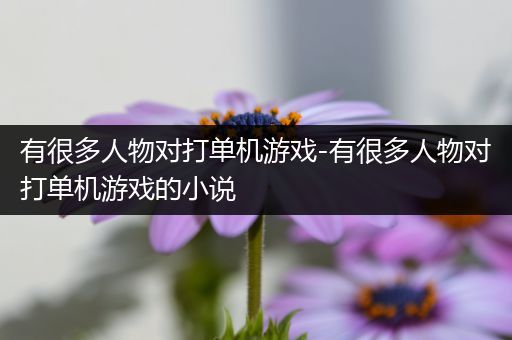 有很多人物对打单机游戏-有很多人物对打单机游戏的小说