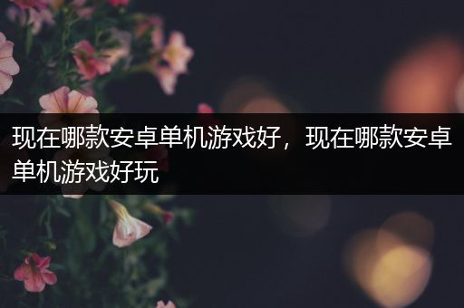 现在哪款安卓单机游戏好，现在哪款安卓单机游戏好玩